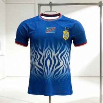2026 Summer Congo Fan Football Jersey T-shirt 3D Printed Parent-child Breathable Quick Drying Top Short Sleeved Shirt