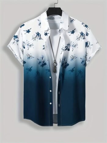 Simple Men's Shirt 3D Printed Retro Fashion Topshort Sleeve Beach Sweatshirt Street Hawaii Short Sleeved Shirt Men's Clothing