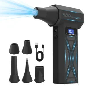 P70 Air Blower 110000Rpm 4 Gear Adjustable Turbo Blower Jet With Led Light Battery Display Cordless Compressed Air Duster